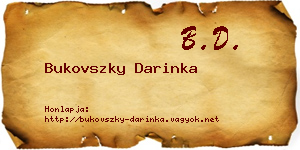 Bukovszky Darinka névjegykártya